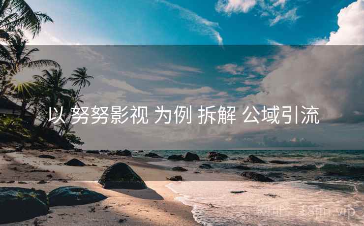 以 努努影视 为例 拆解 公域引流